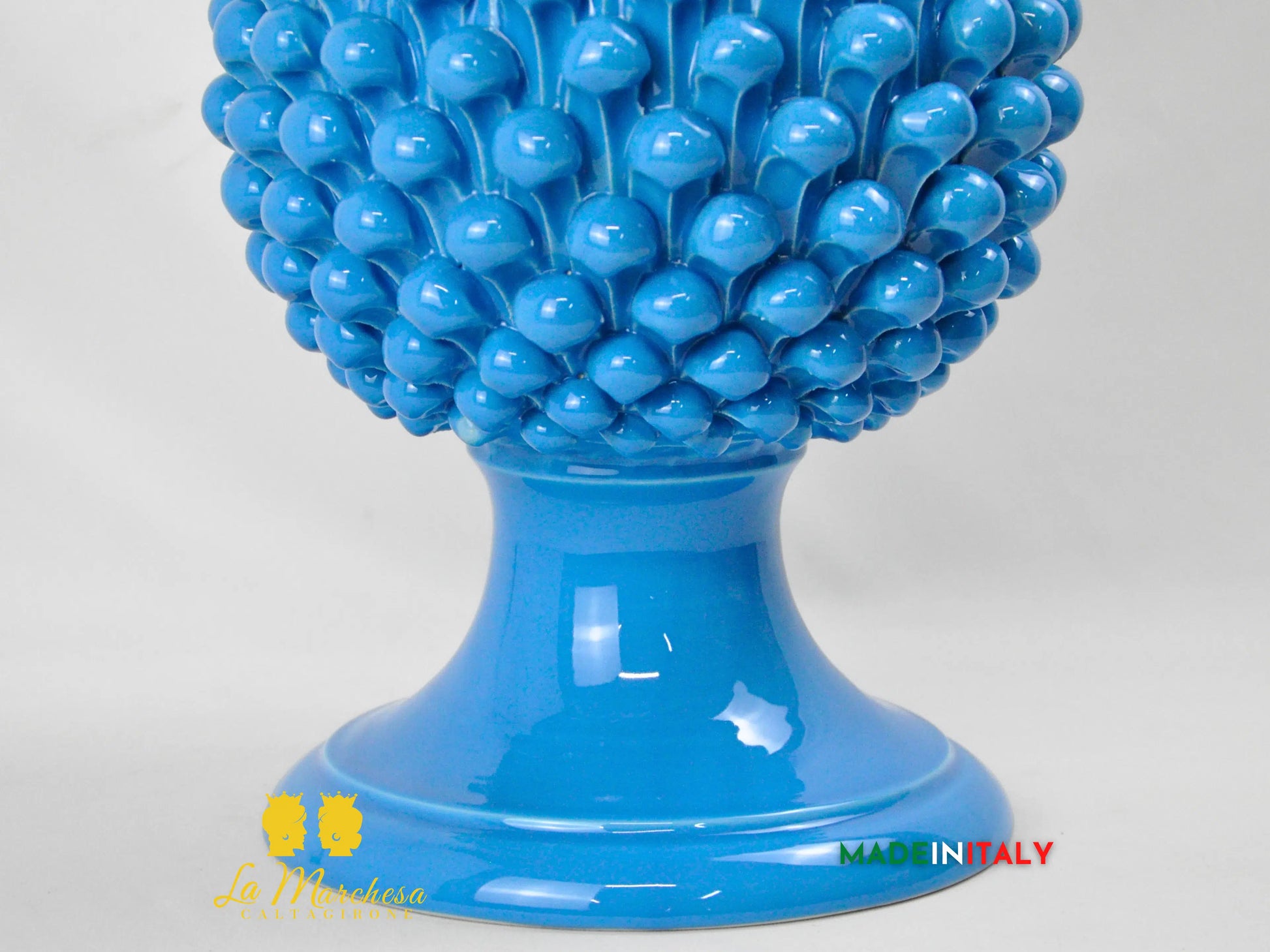 Pigna Siciliana in Ceramica di Caltagirone Artigianale Monocolore 41cm - Vari Colori