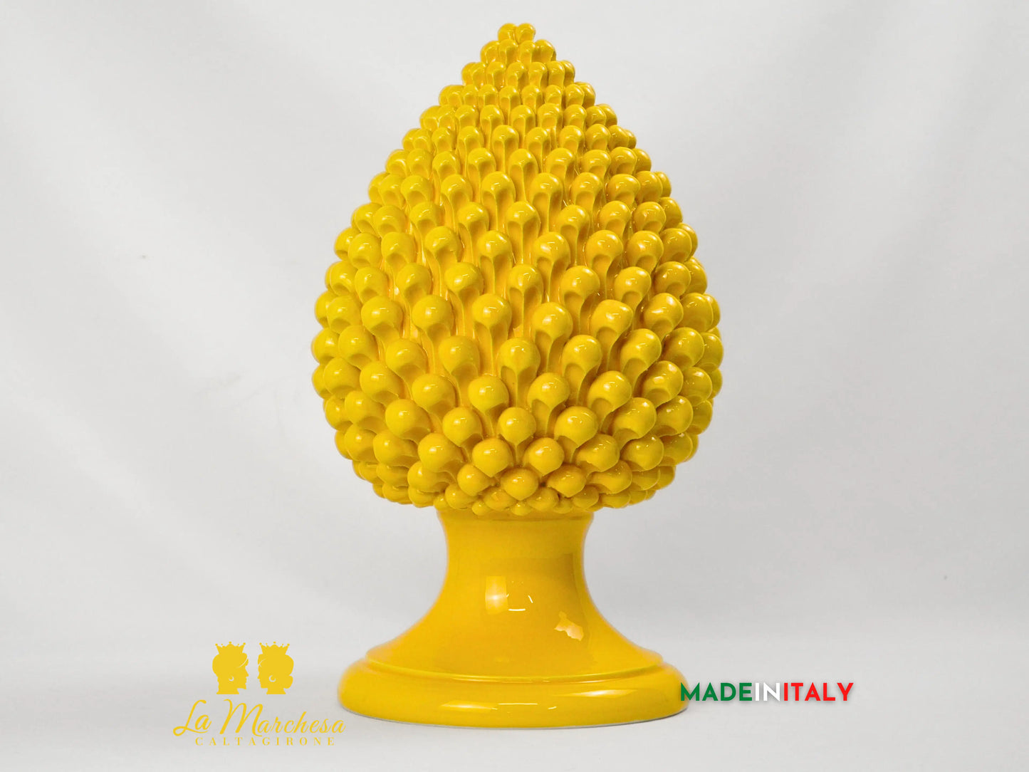 Pigna Siciliana in Ceramica di Caltagirone Artigianale Monocolore 41cm - Vari Colori