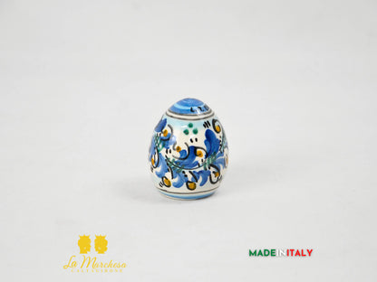 Uovo in Ceramica di Caltagirone Decoro '600 - Varie Misure