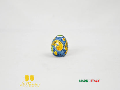 Uovo Blu in Ceramica di Caltagirone - Varie Misure