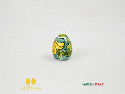 Uovo Verde in Ceramica di Caltagirone - Varie Misure
