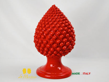 Pigna Siciliana in Ceramica di Caltagirone Artigianale Monocolore 41cm - Vari Colori