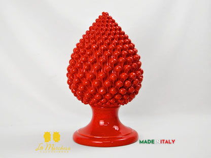 Pigna Siciliana in Ceramica di Caltagirone Artigianale Monocolore 41cm - Vari Colori