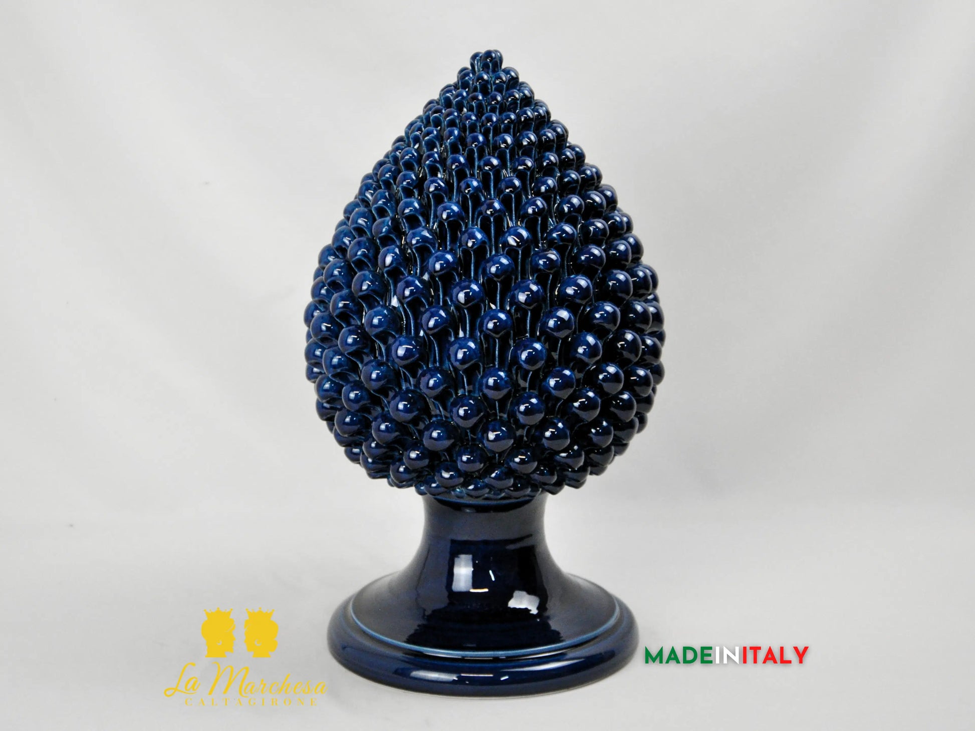Pigna Siciliana in Ceramica di Caltagirone Artigianale Monocolore 41cm - Vari Colori