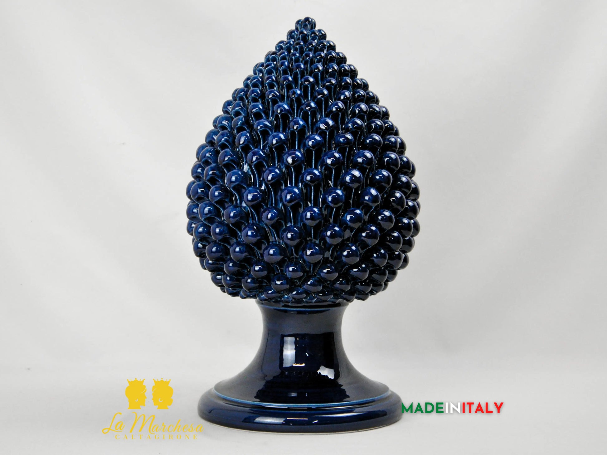 Pigna Siciliana in Ceramica di Caltagirone Artigianale Monocolore 41cm - Vari Colori