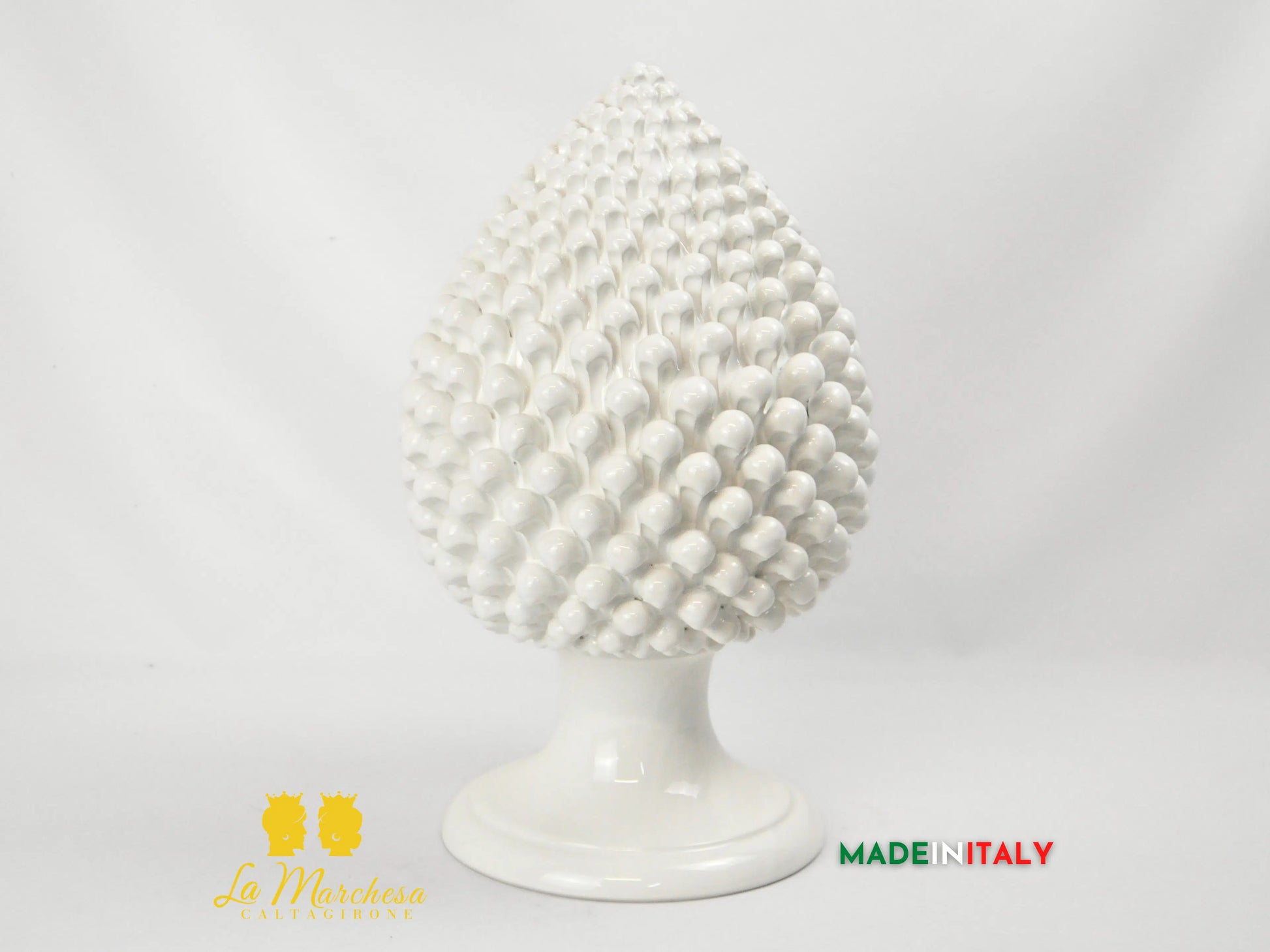 Pigna Siciliana in Ceramica di Caltagirone Artigianale Monocolore 41cm - Vari Colori