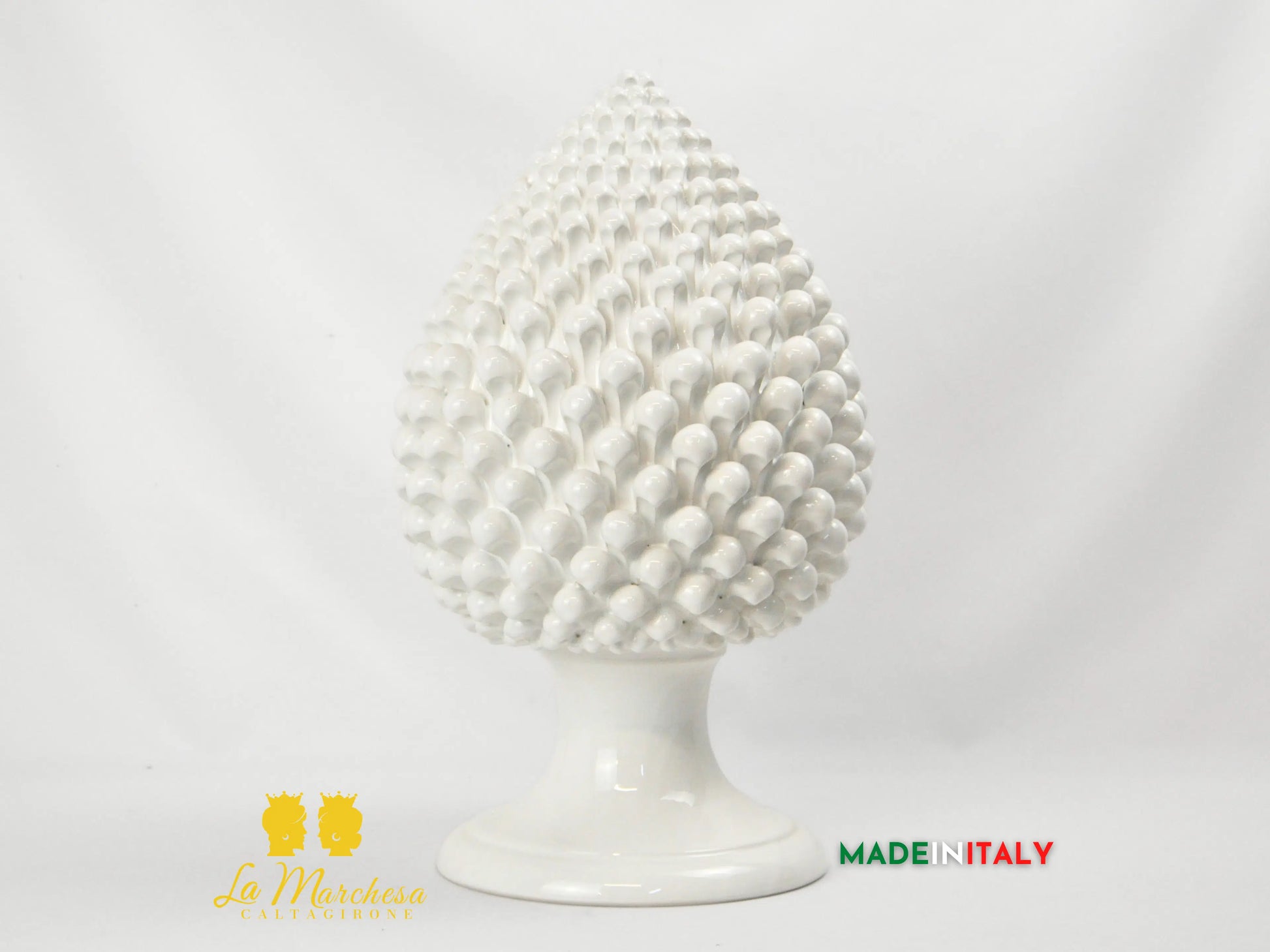 Pigna Siciliana in Ceramica di Caltagirone Artigianale Monocolore 41cm - Vari Colori