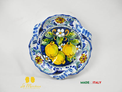 Ciotola Svuotatasche in Ceramica di Caltagirone con Manici 21cm