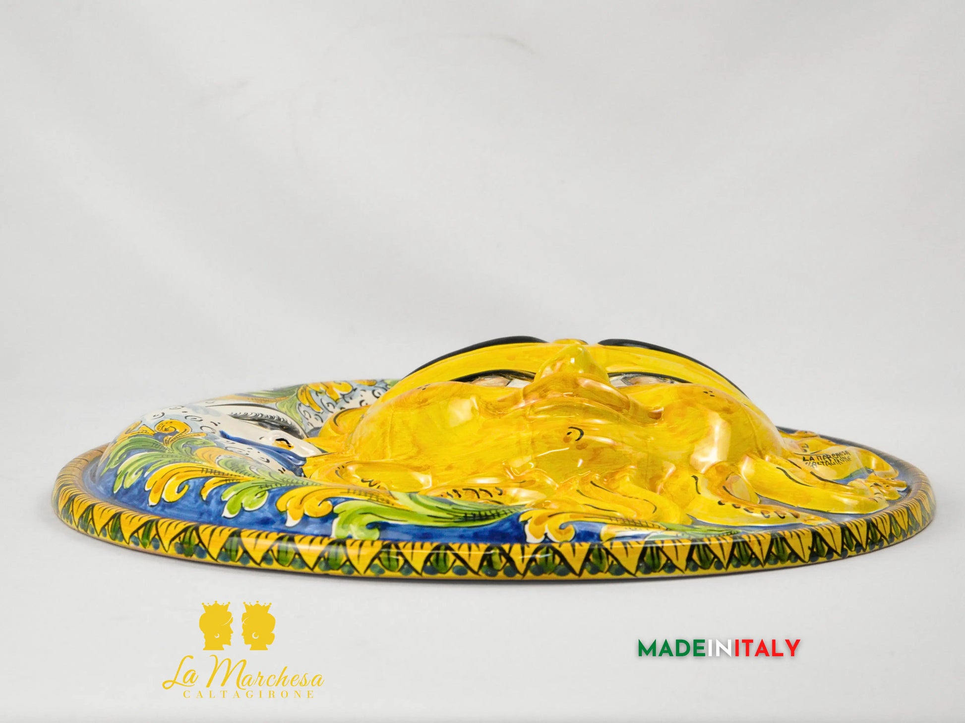 Sole e Luna da Parete in Ceramica di Caltagirone Ø41cm