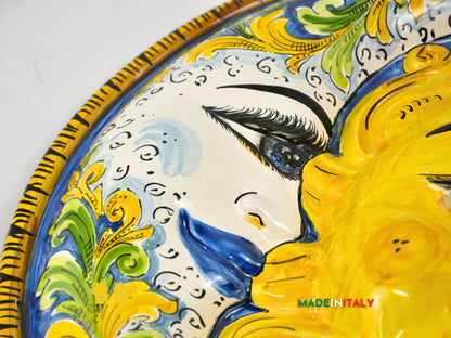 Sole e Luna da Parete in Ceramica di Caltagirone Ø41cm