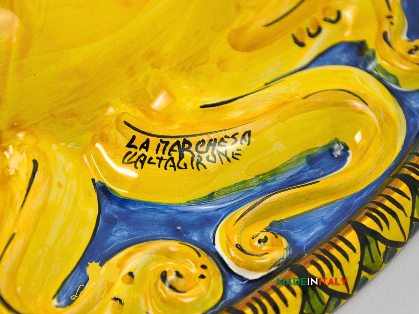 Sole e Luna da Parete in Ceramica di Caltagirone Ø41cm