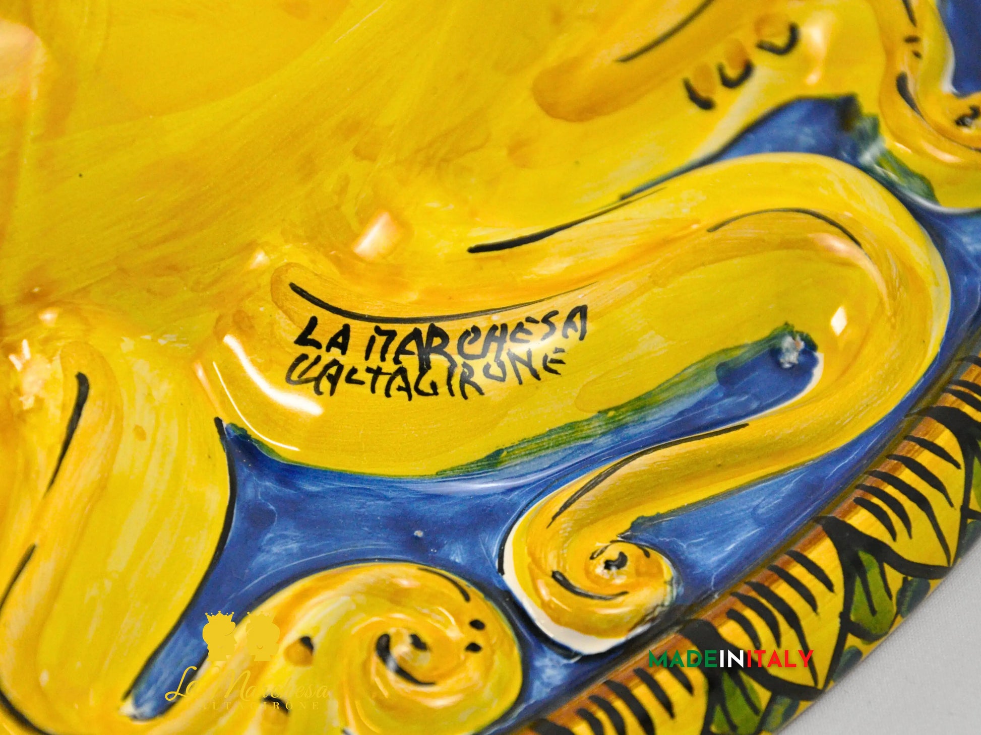 Sole e Luna da Parete in Ceramica di Caltagirone Ø41cm