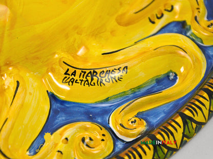 Sole e Luna da Parete in Ceramica di Caltagirone Ø41cm