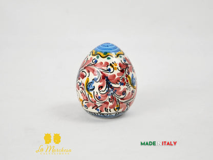Uovo in Ceramica di Caltagirone Decoro '600 - Varie Misure