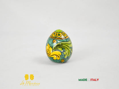 Uovo Verde in Ceramica di Caltagirone - Varie Misure