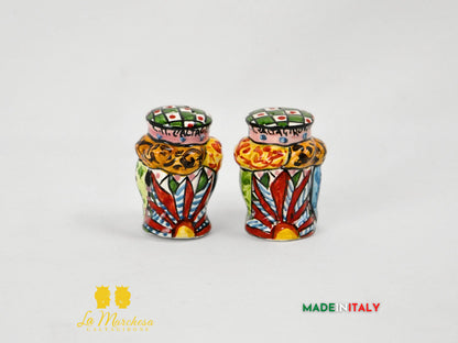 Set Sale e Pepe in Ceramica di Caltagirone Teste di Moro - Vari Modelli