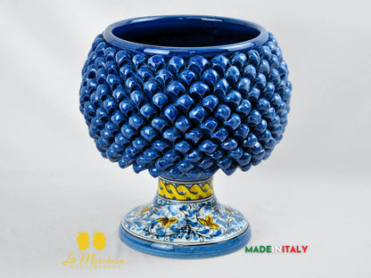 Portavaso Pigna Siciliana in Ceramica di Caltagirone 30cm - Vari Colori