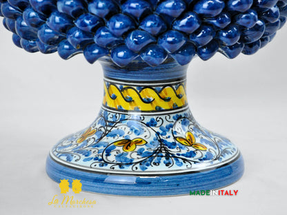 Portavaso Pigna Siciliana in Ceramica di Caltagirone 30cm - Vari Colori