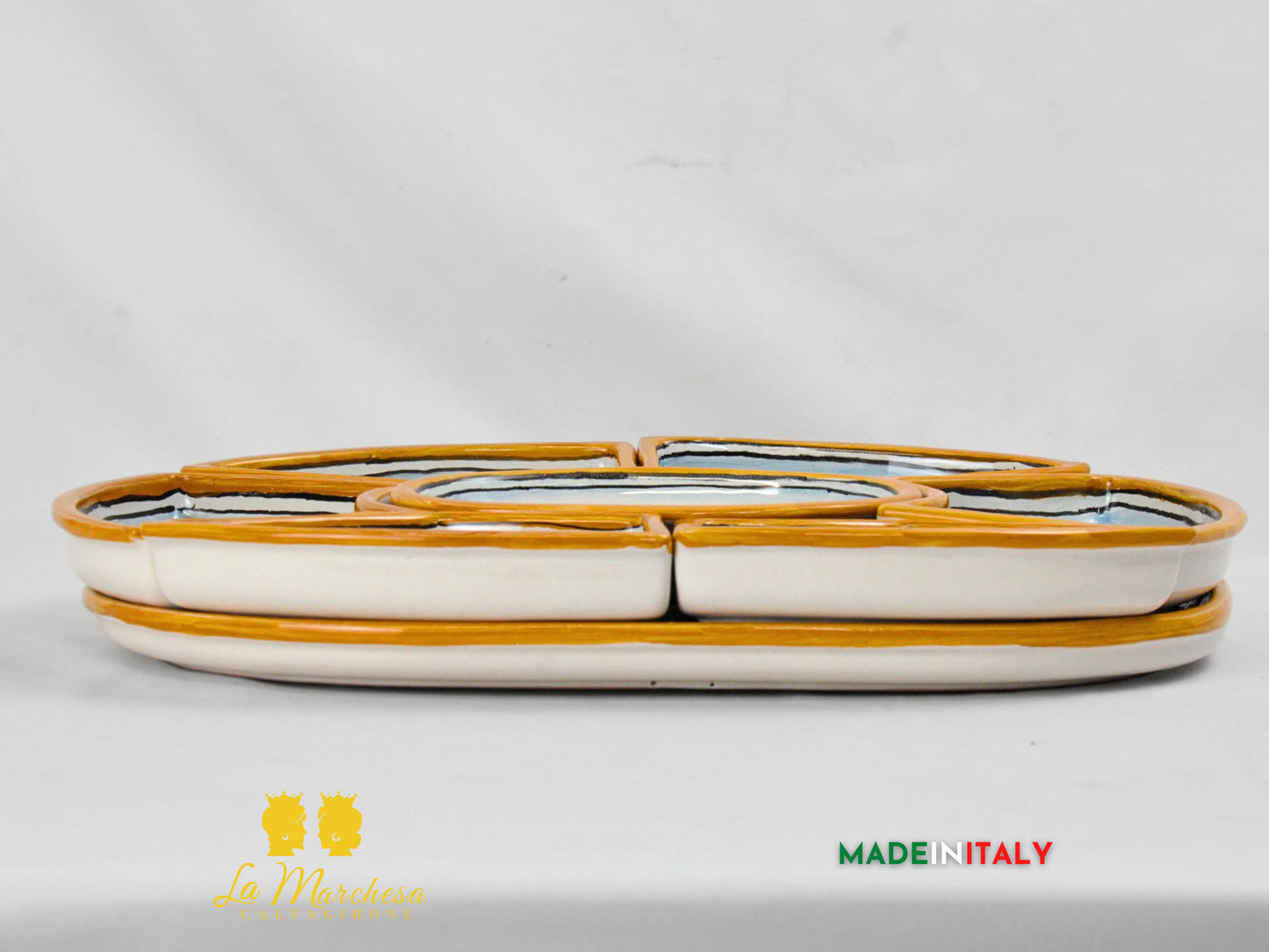 Antipastiera Cena Fredda in Ceramica di Caltagirone - Vari Modelli