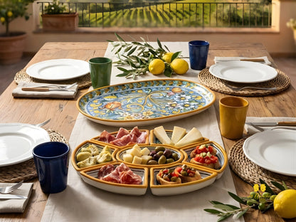 Antipastiera Cena Fredda in Ceramica di Caltagirone - Vari Modelli