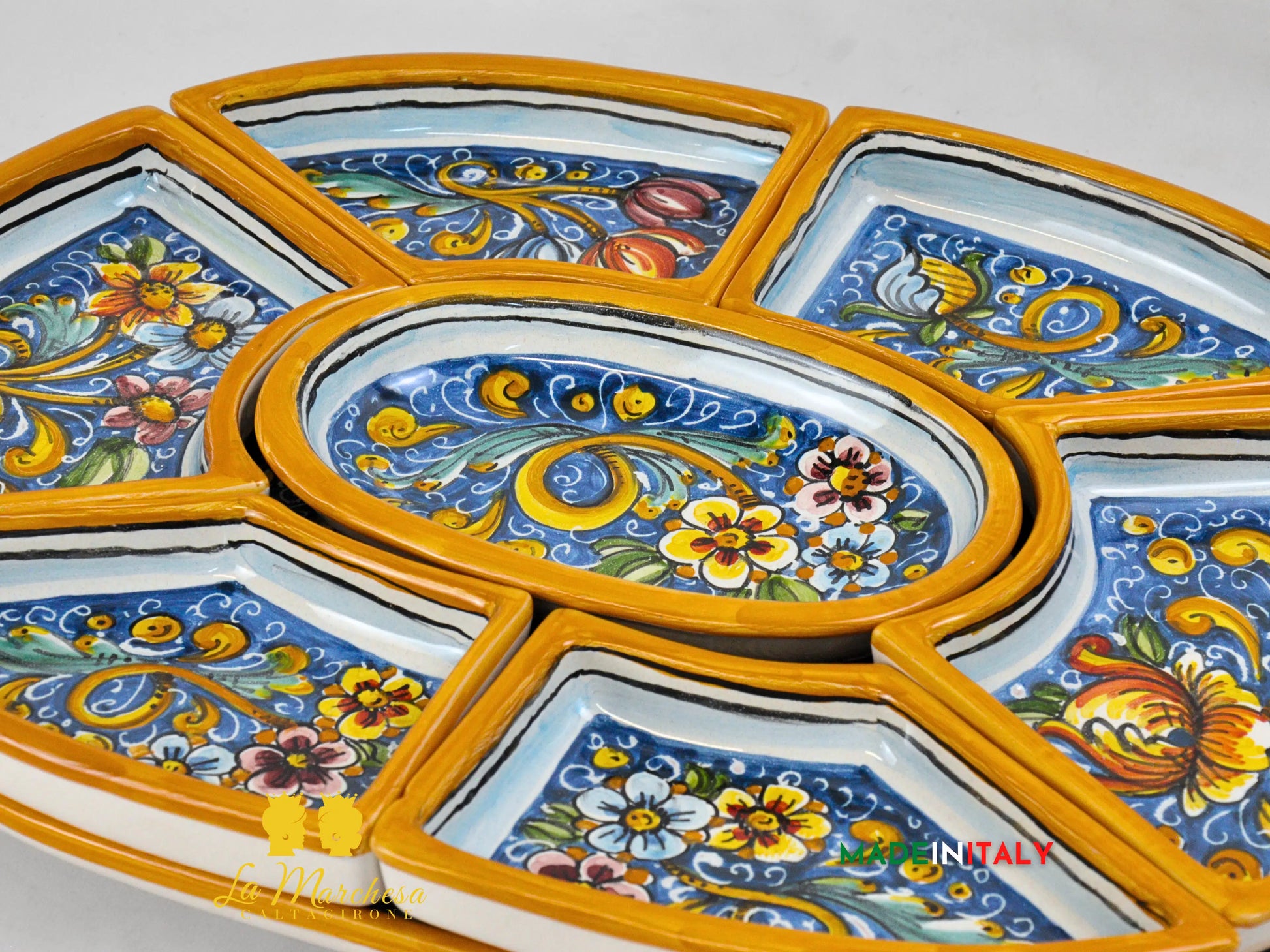 Antipastiera Cena Fredda in Ceramica di Caltagirone - Vari Modelli