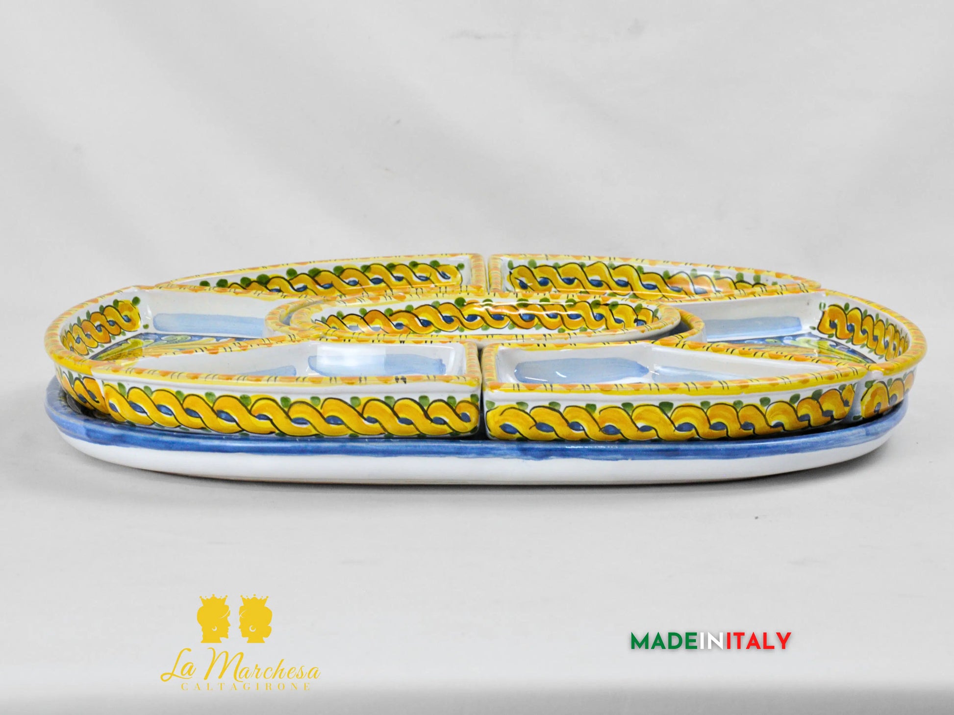 Antipastiera Cena Fredda in Ceramica di Caltagirone - Vari Modelli