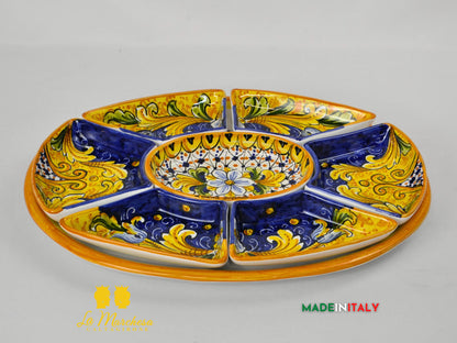 Antipastiera Cena Fredda in Ceramica di Caltagirone - Vari Decori