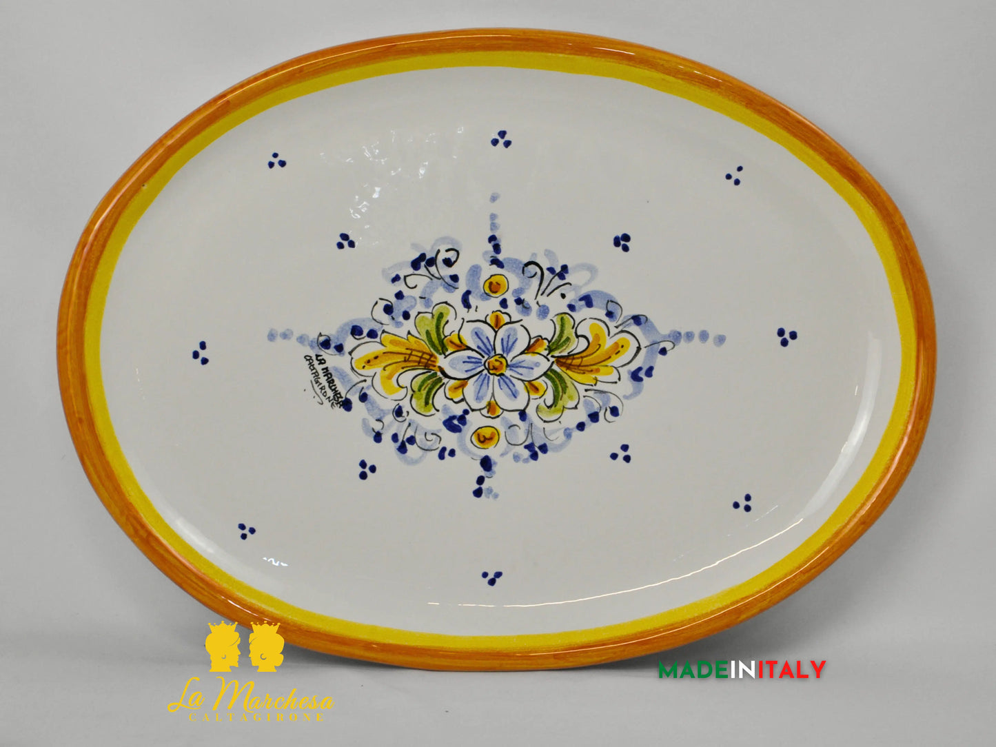 Antipastiera Cena Fredda in Ceramica di Caltagirone - Vari Decori