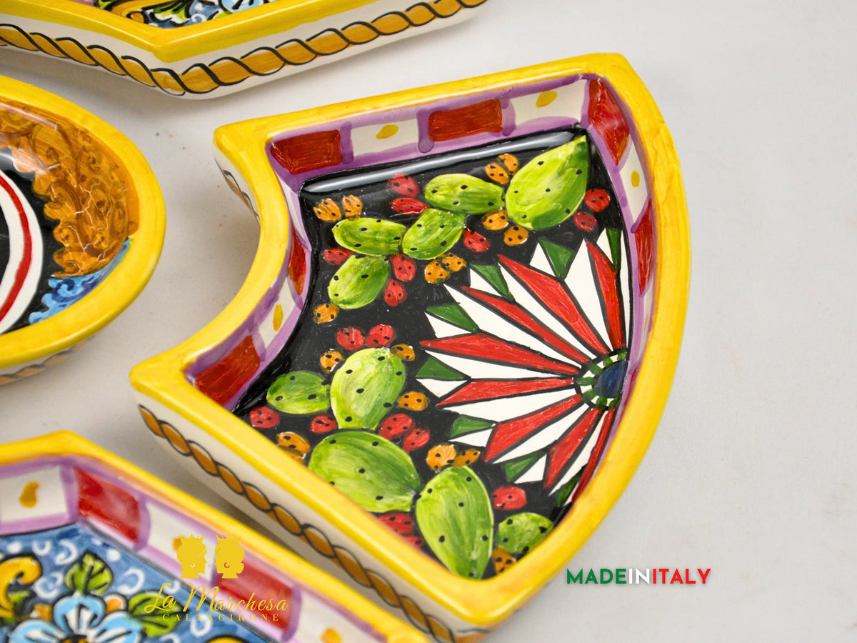 Antipastiera Cena Fredda in Ceramica di Caltagirone 44cm