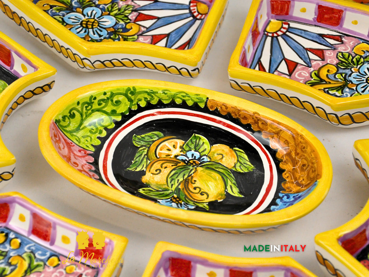Antipastiera Cena Fredda in Ceramica di Caltagirone 44cm