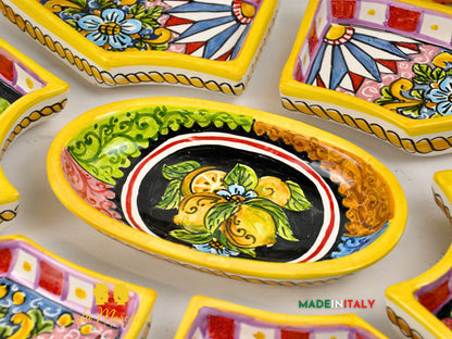 Antipastiera Cena Fredda in Ceramica di Caltagirone 44cm