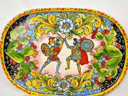 Antipastiera Cena Fredda in Ceramica di Caltagirone 44cm
