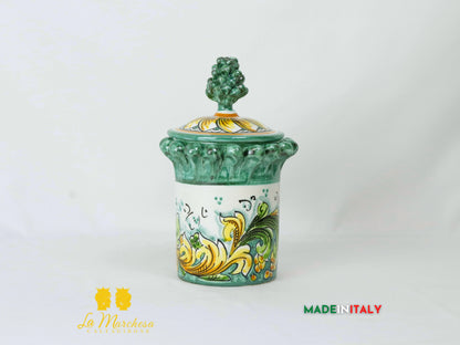 Barattolo Pigna Contenitore in Ceramica di Caltagirone