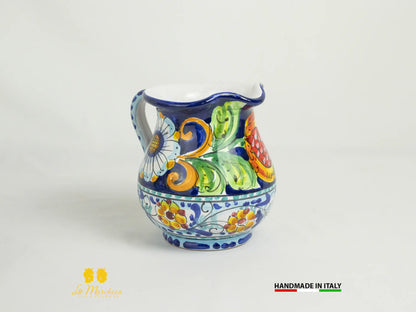 Brocca in Ceramica di Caltagirone decorato Caraffa Blu cobalto - Vari modelli