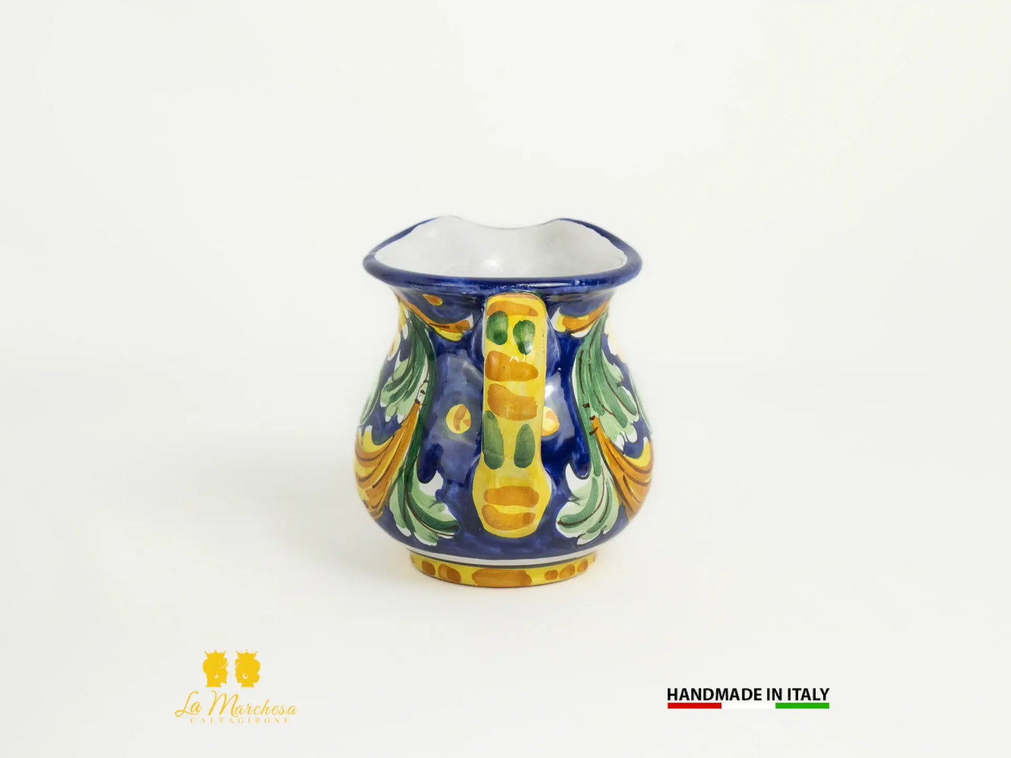 Brocca in Ceramica di Caltagirone decorato Caraffa Blu cobalto - Vari modelli