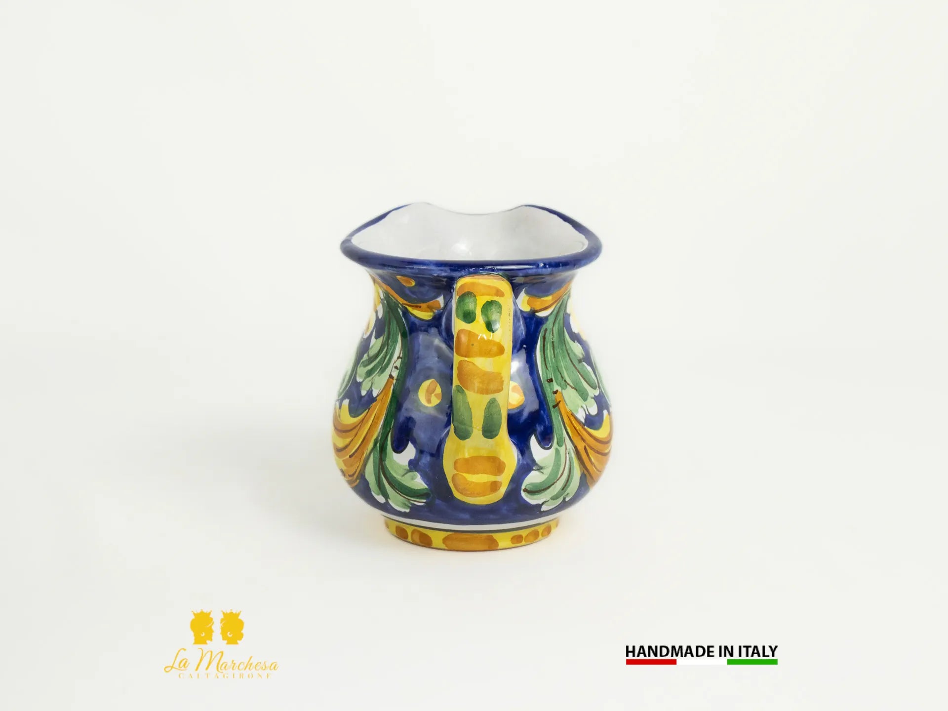Brocca in Ceramica di Caltagirone decorato Caraffa Blu cobalto - Vari modelli