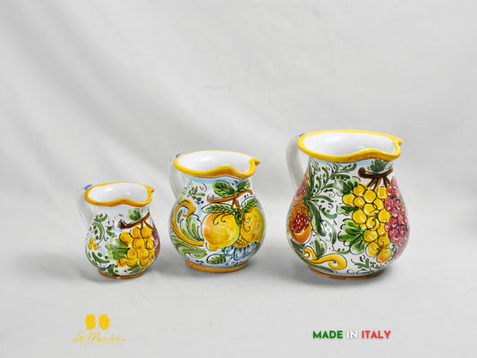 Brocca in Ceramica di Caltagirone decorato Caraffa  decorata - Varie Misure