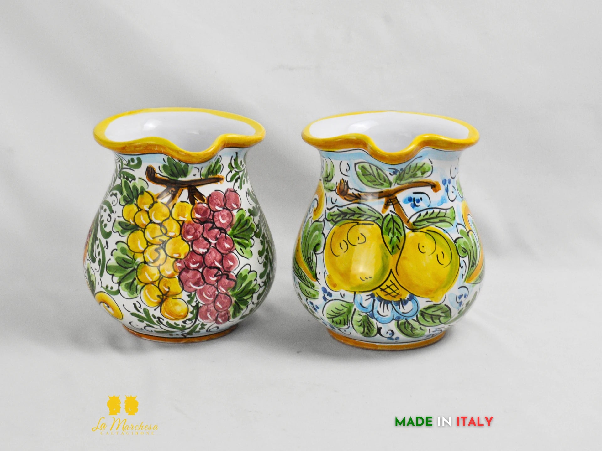 Brocca in Ceramica di Caltagirone decorato Caraffa  decorata - Varie Misure