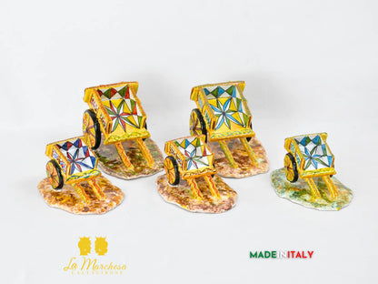 Calesse Decorato in Ceramica di Caltagirone - Vari Modelli