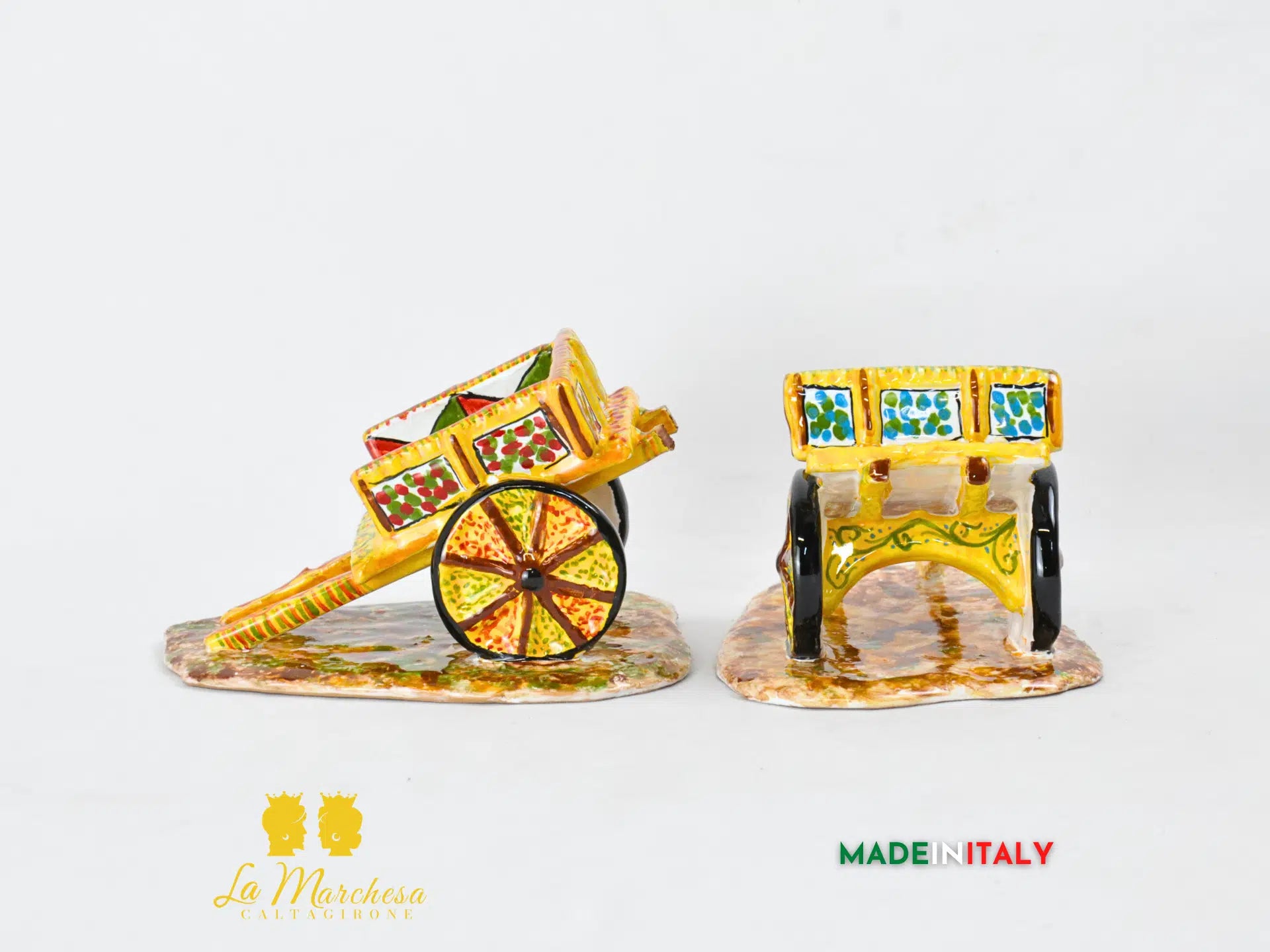 Calesse Decorato in Ceramica di Caltagirone - Vari Modelli