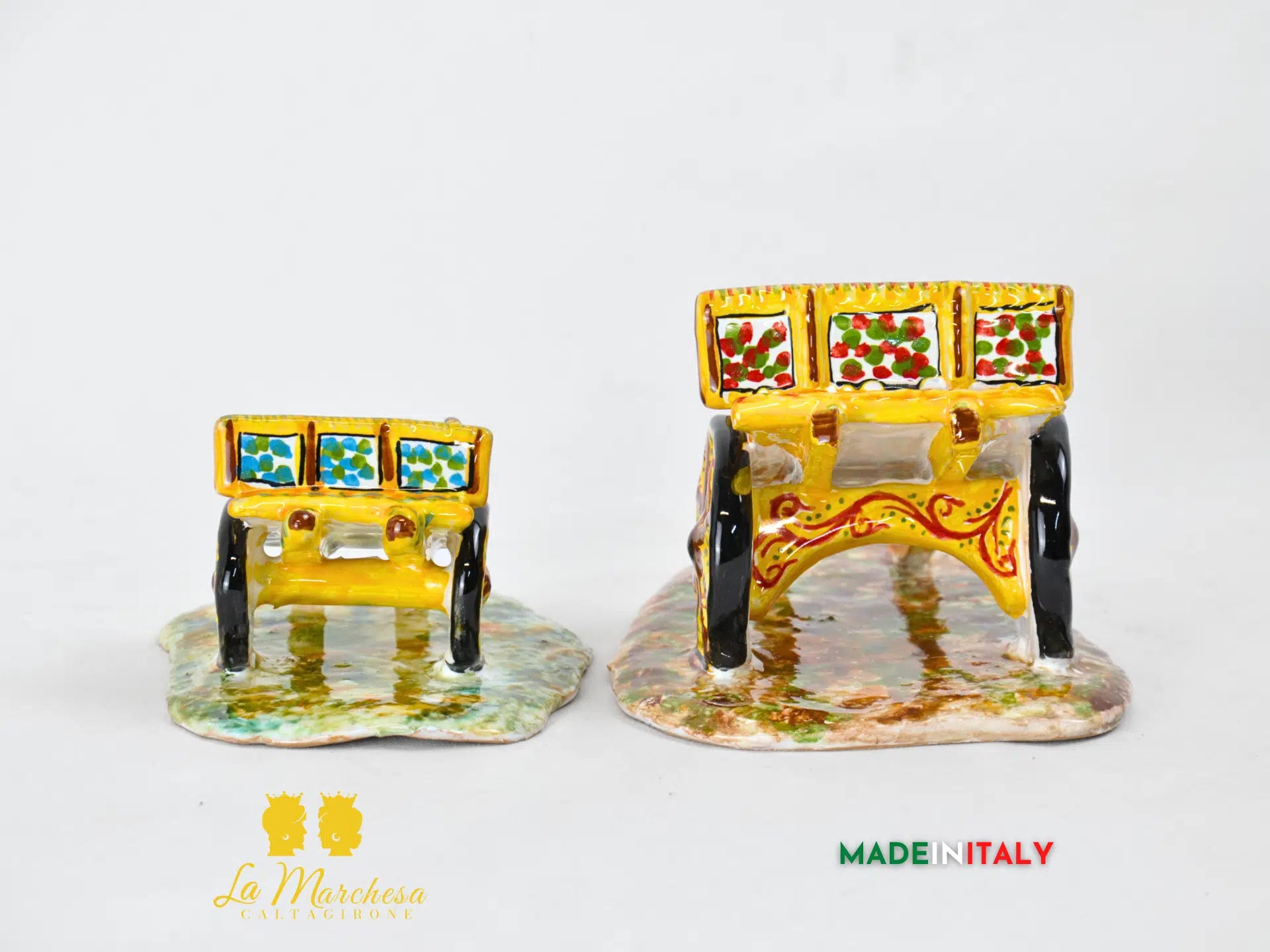 Calesse Decorato in Ceramica di Caltagirone - Vari Modelli