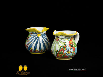 Brocca in Ceramica di Caltagirone decorato Caraffa  decorata - Varie Misure