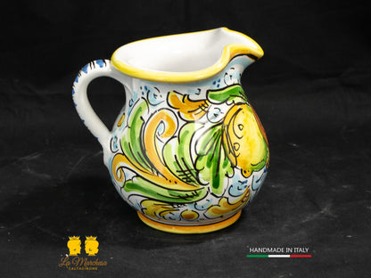 Brocca in Ceramica di Caltagirone decorato Caraffa 1/2L decorata