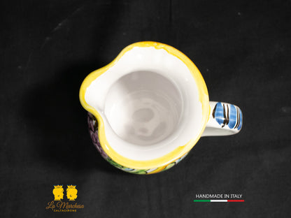Brocca in Ceramica di Caltagirone decorato Caraffa 1/4L decorata