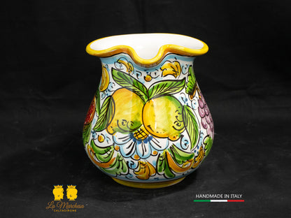 Brocca in Ceramica di Caltagirone decorato Caraffa 1L decorata