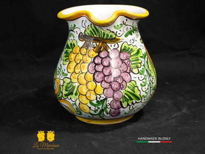 Brocca in Ceramica di Caltagirone decorato Caraffa 1L decorata