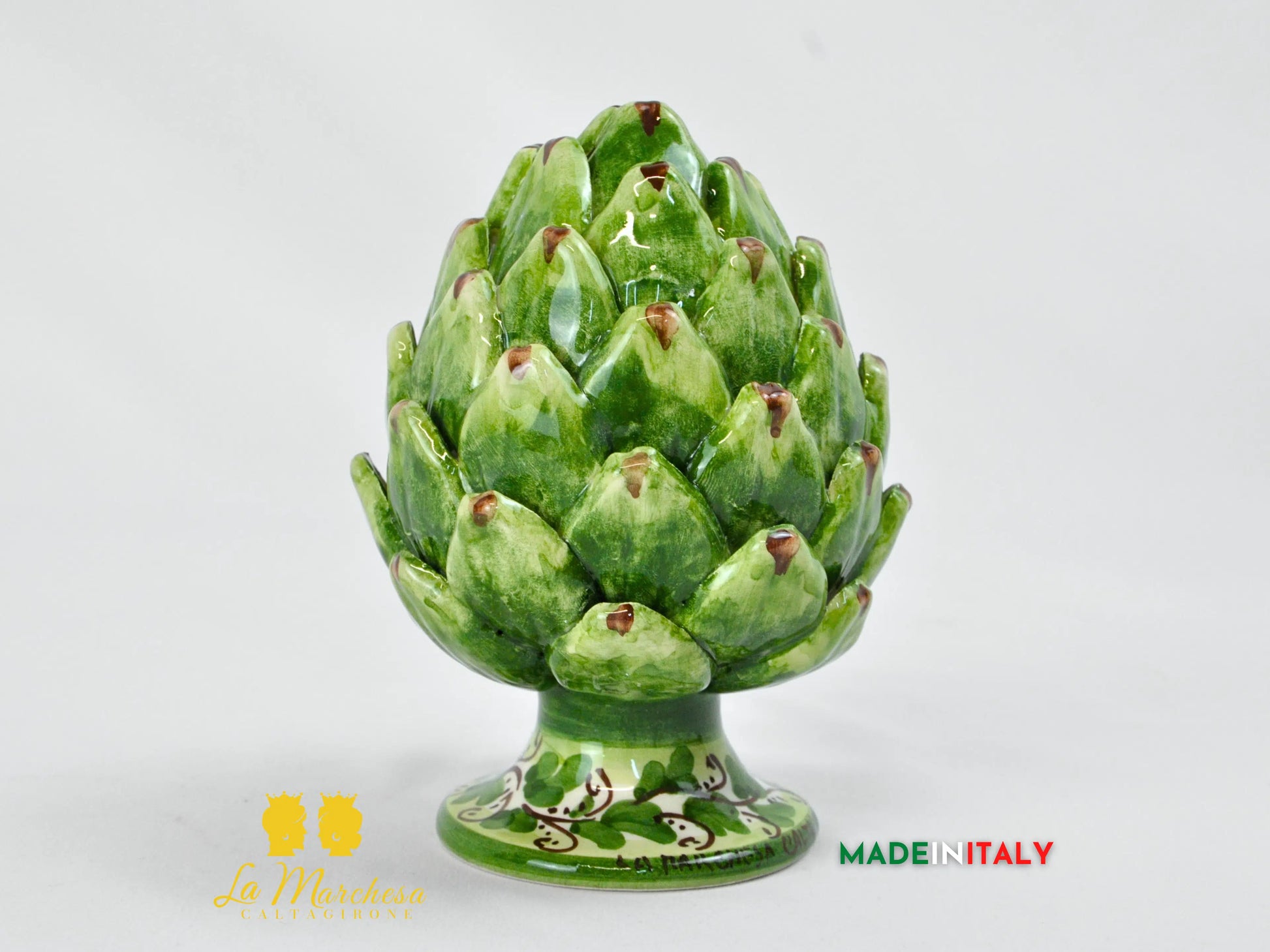 Carciofo Decorato in Ceramica di Caltagirone - Varie Misure