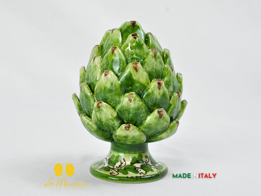 Carciofo Decorato in Ceramica di Caltagirone H16