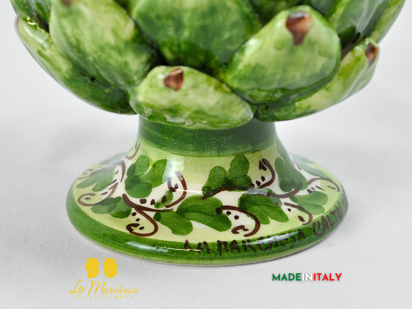 Carciofo Decorato in Ceramica di Caltagirone - Varie Misure