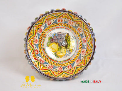 Cetrotavola Madreperla in Ceramica di Caltagirone 32cm - Vari Colori